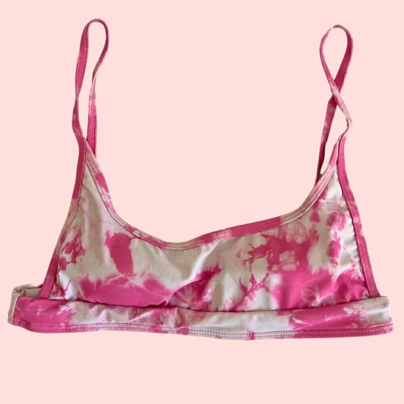Pink & White Tie Dye Bikini Swimsuit - Picture 2 of 5